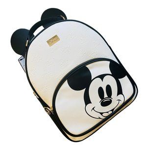 NEW Disney Mickey Mouse Embossed Backpack Faux Leather Mickey Mouse Ears
